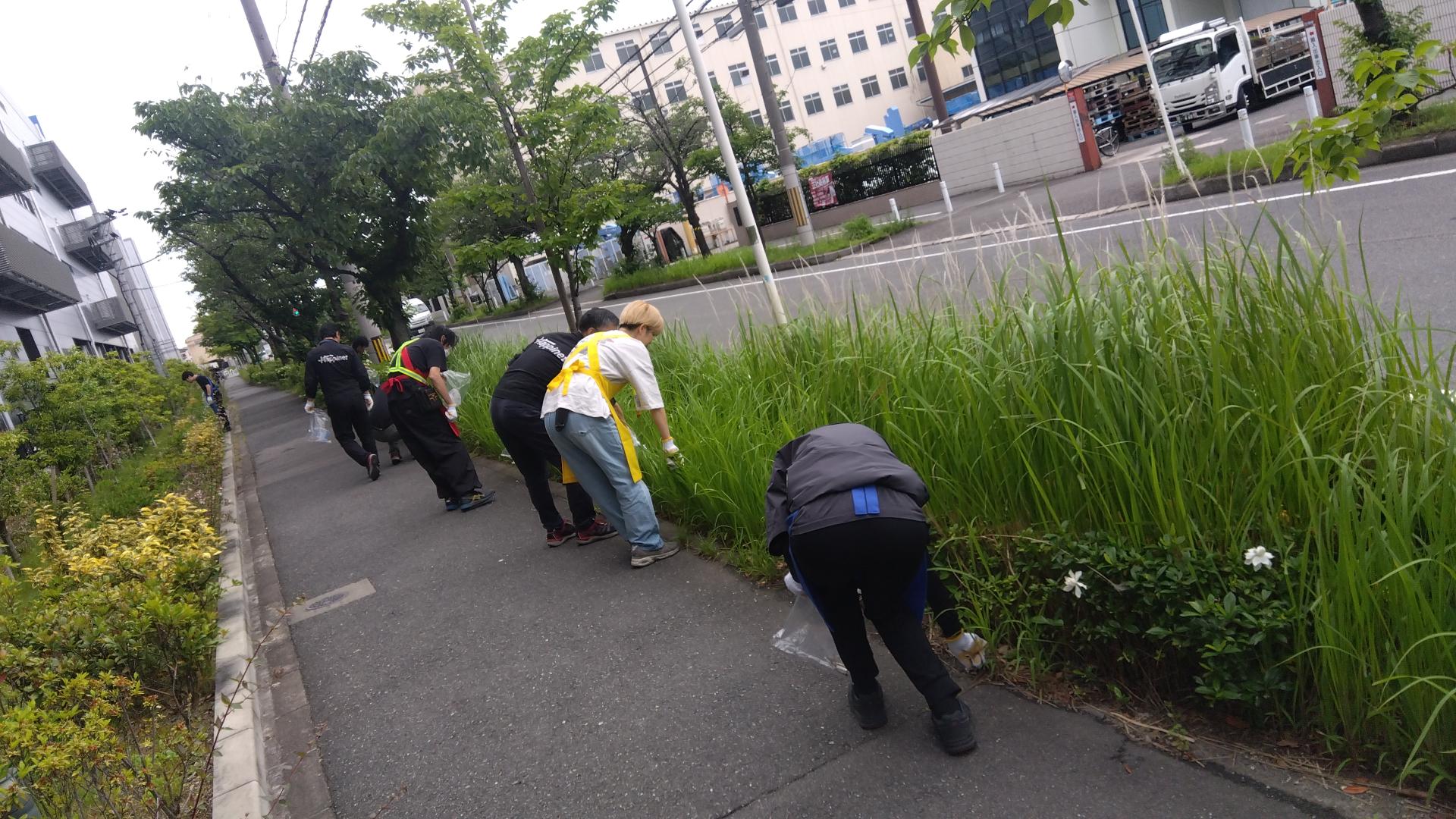 写真：地域清掃活動の様子